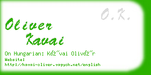 oliver kavai business card